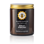MIODOWA MYDLARNIA Świeca z wosku sojowego KWIAT PIWONII, 180 ml