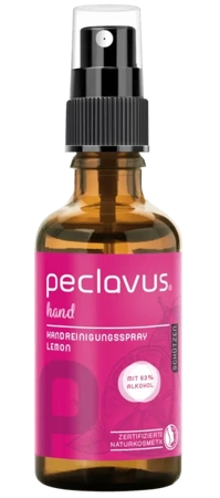 Cytrynowy spray do rąk peclavus hand, oczyszcza i pielęgnuje, 50 ml