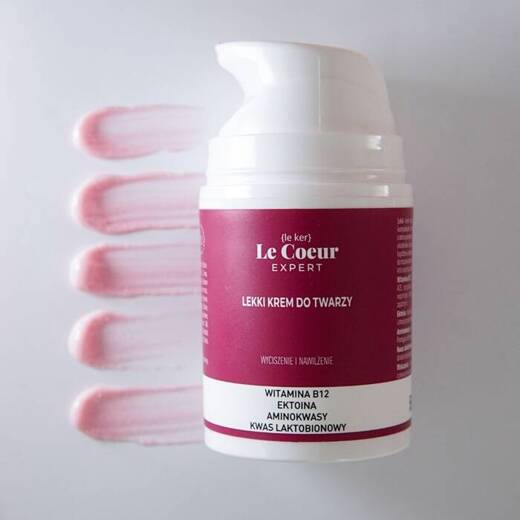 LE COEUR Lekki krem do twarzy z witaminą B12, 50 ml